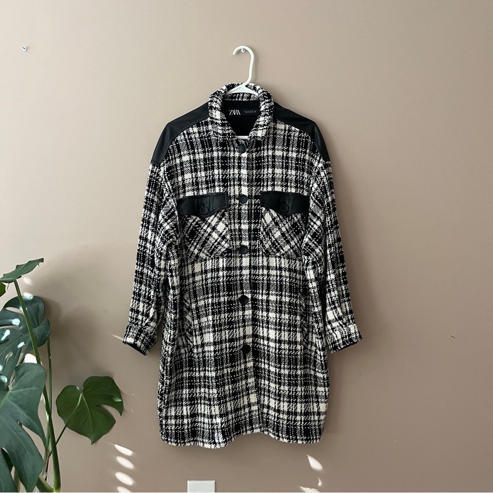 Zara Monochrome Tweed Jacket